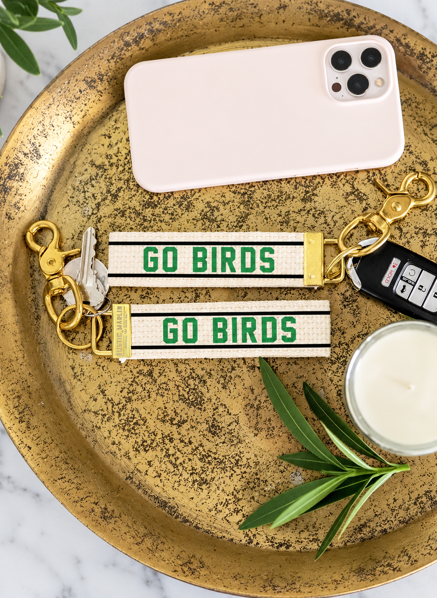 Philly Go Birds Striped Keychain