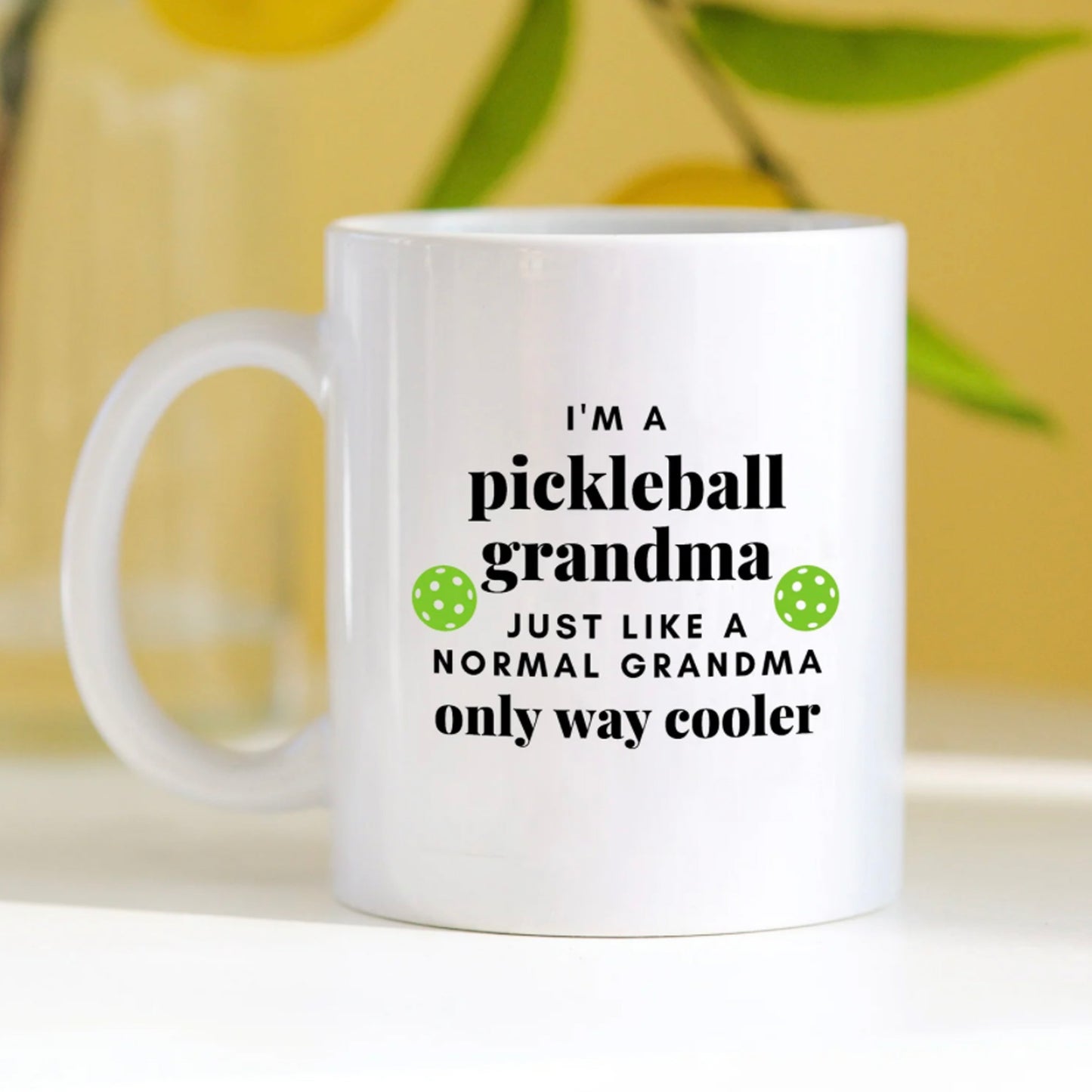 Canary Road PickleBall Mug Funny Coffee Cup - Grandma - 11oz available at The Good Life Boutique