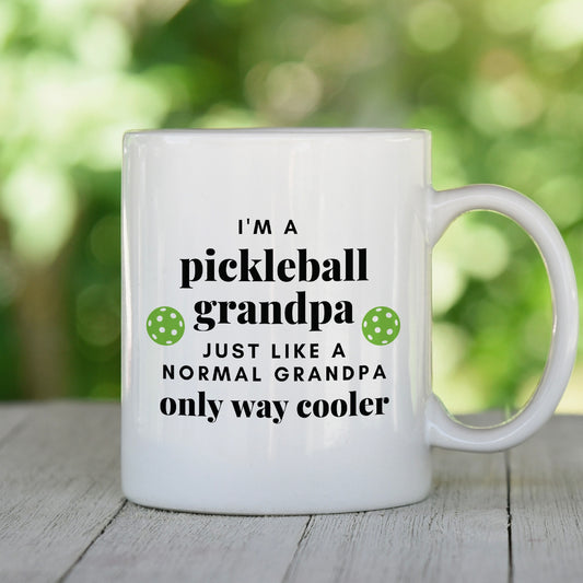 Canary Road Pickleball Mug Funny Coffee Cup - Grandpa - 11oz available at The Good Life Boutique