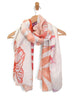 Joy Accessories Pink Tropical Hibiscus Scarf - 180X80 available at The Good Life Boutique