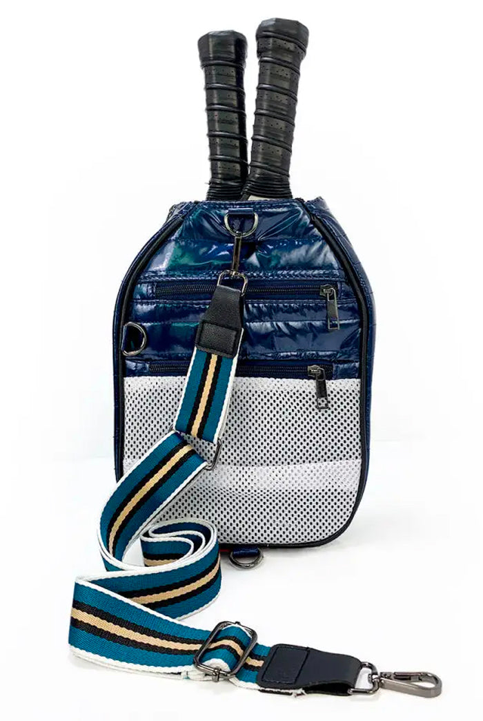 Dinky Dill Puffer Style Pickleball Carry All Case XL - Custom Blue available at The Good Life Boutique