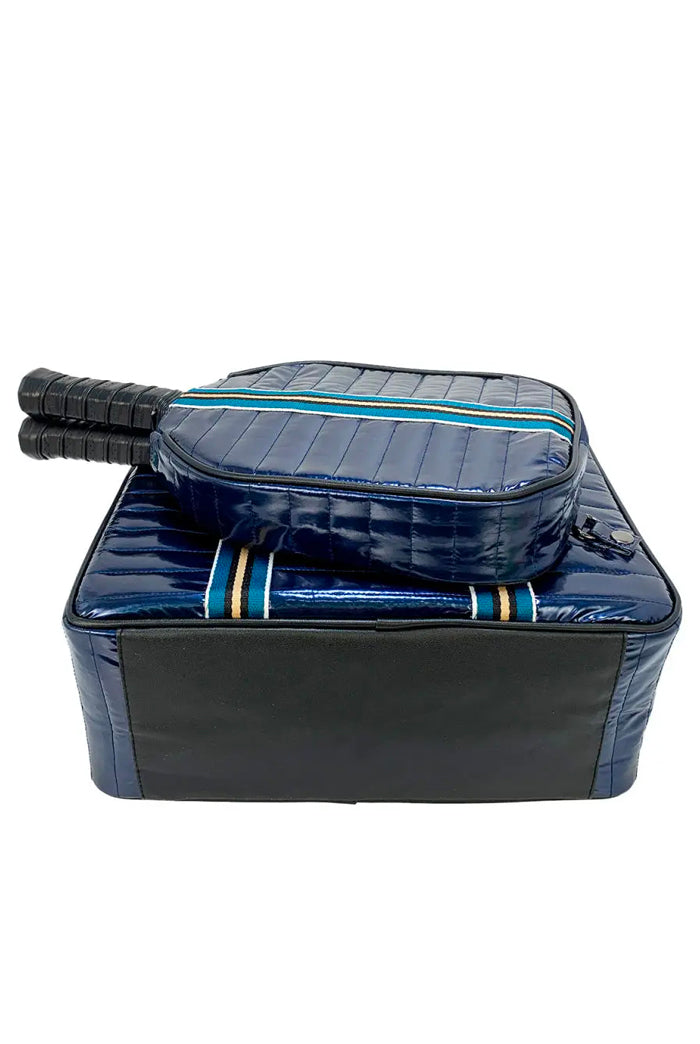 Dinky Dill Puffer Style Pickleball Carry All Case XL - Custom Blue available at The Good Life Boutique