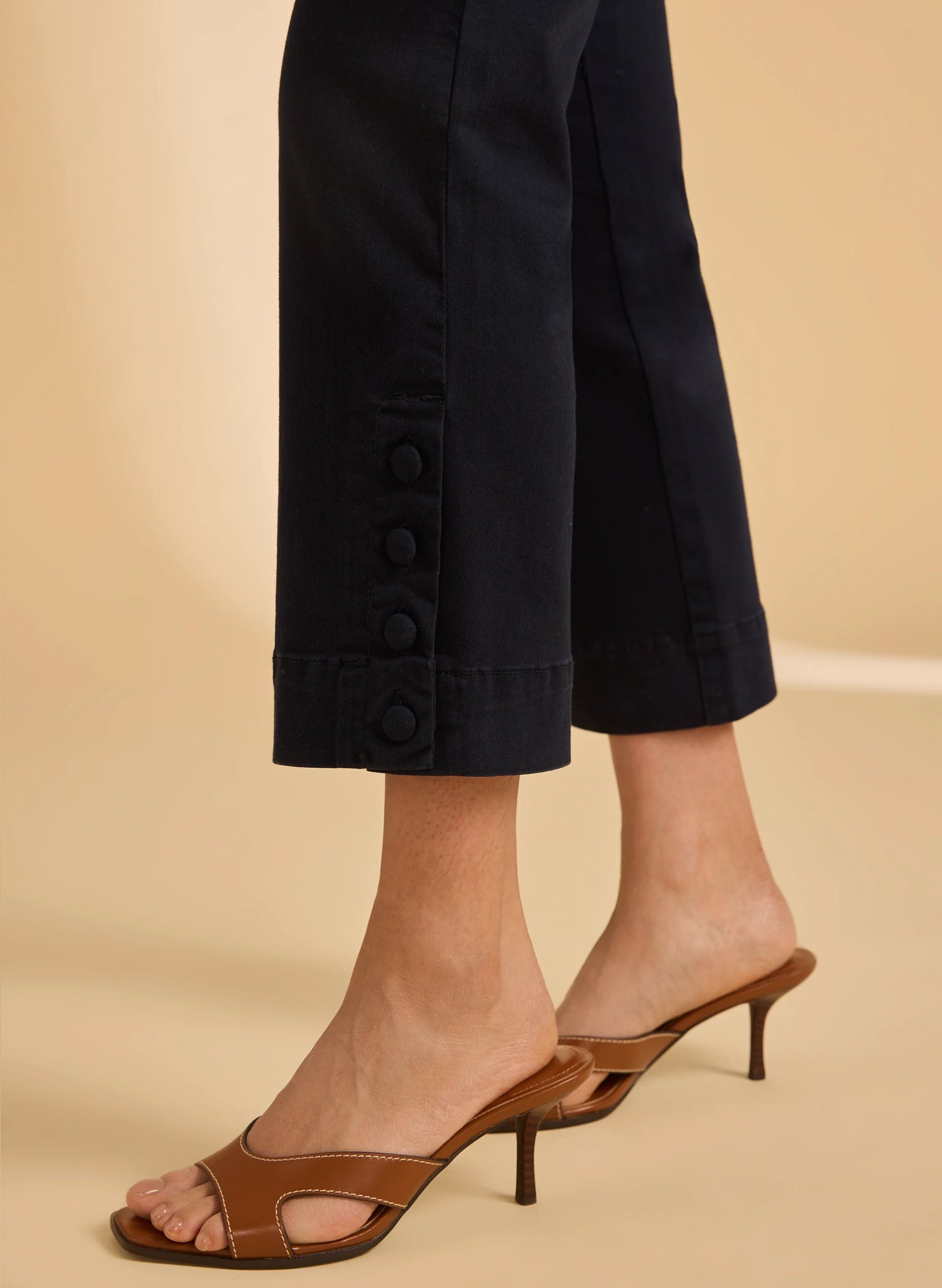 French Dressing FDJ Pull-On Boot Crop Pants - Navy available at The Good Life Boutique