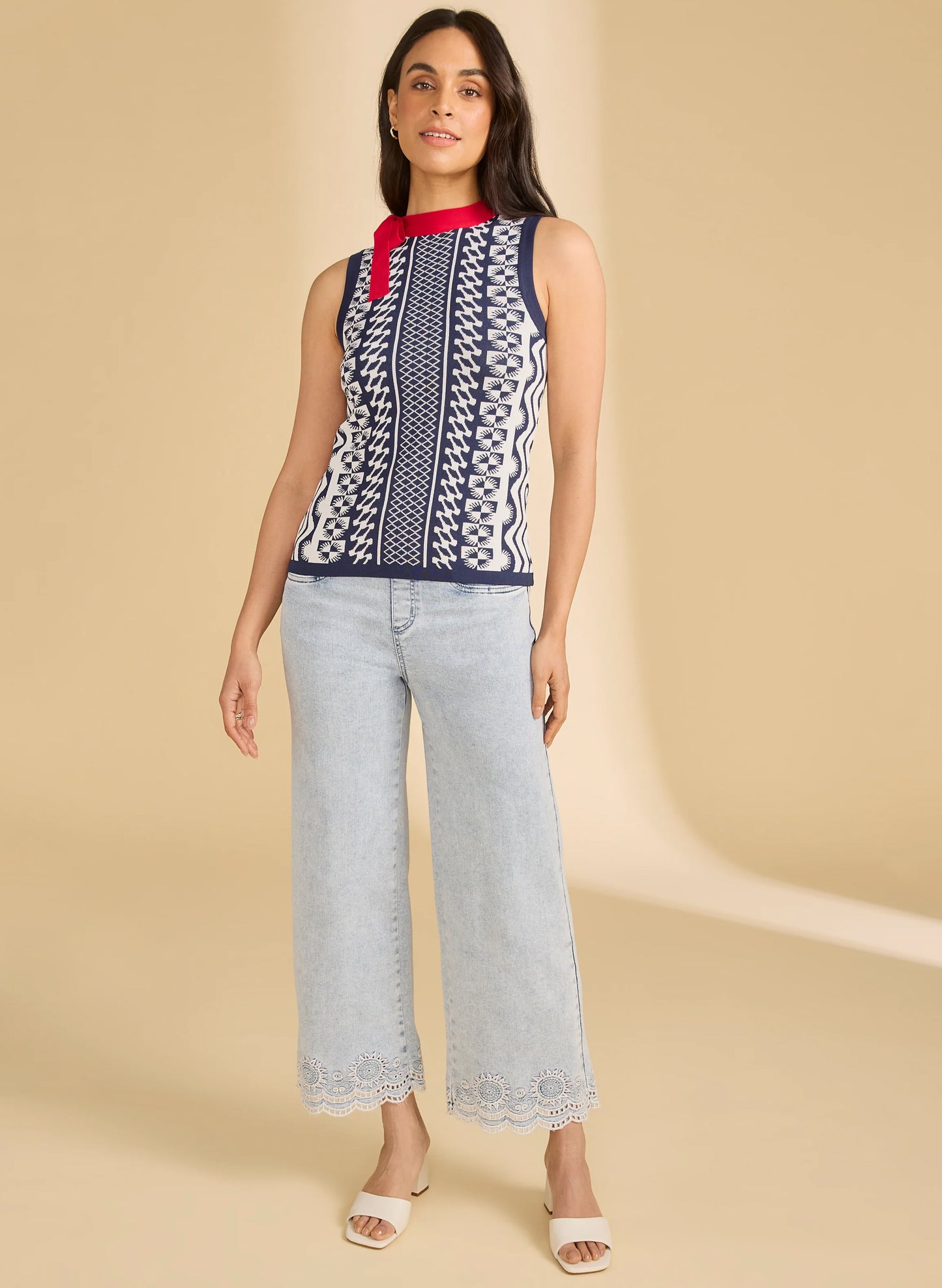 French Dressing FDJ Pull-On Wide Ankle Pant - Light Med available at The Good Life Boutique