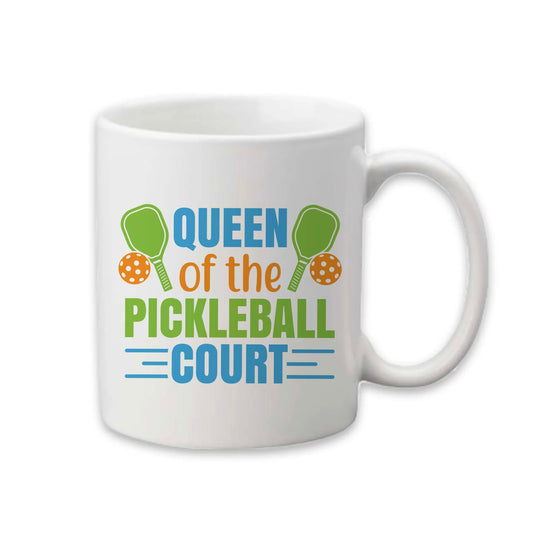 Canary Road Queen Of The PickleBall Court, Woman's Coffee Cup - 11oz available at The Good Life Boutique