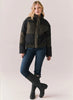Chaser Quilted Outerwear Whistlerrr Puffer Jacket - Leopard Love & True Black available at The Good Life Boutique