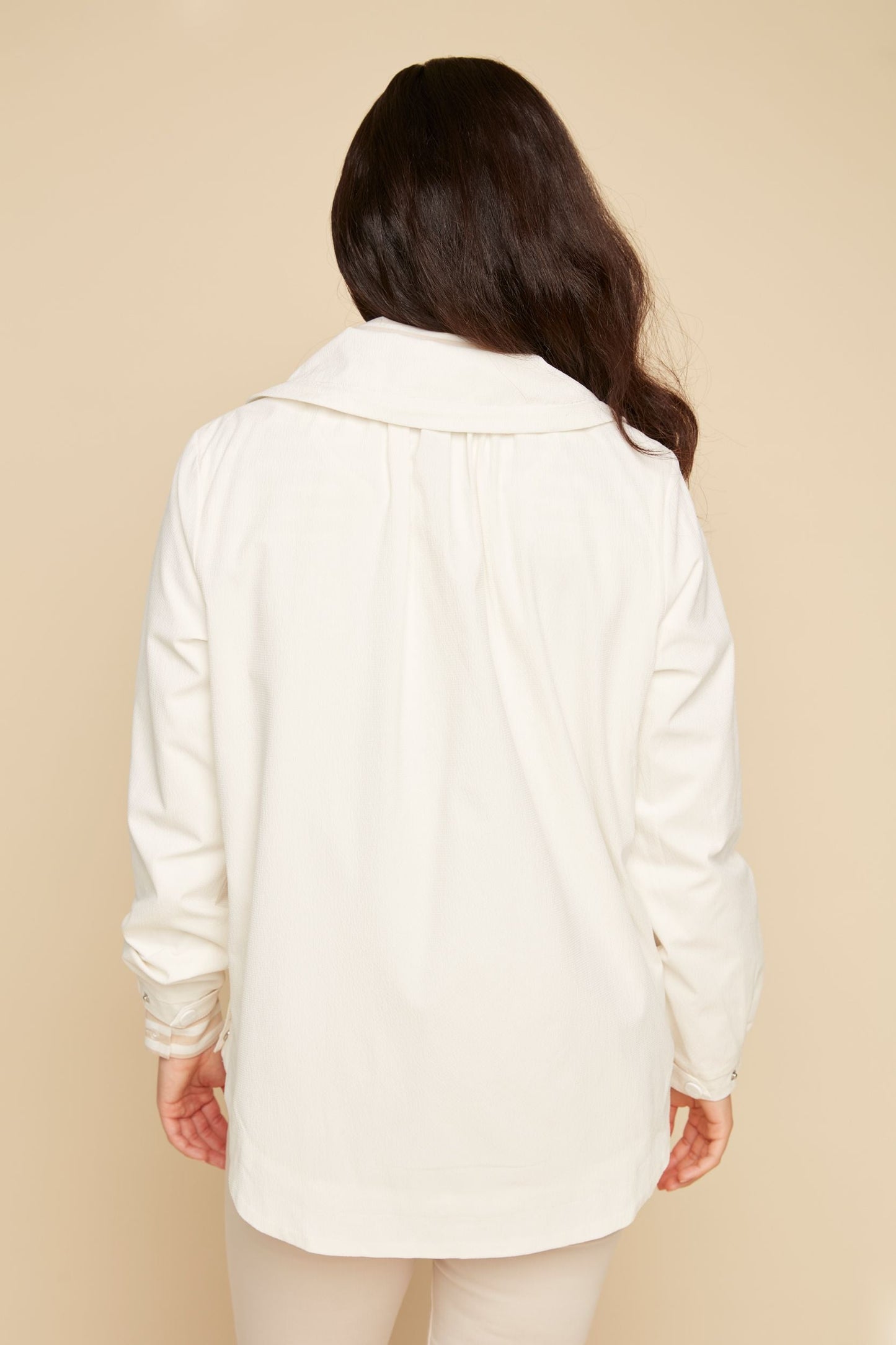 Renuar Collection Renuar - Woven Jacket - Creme available at The Good Life Boutique