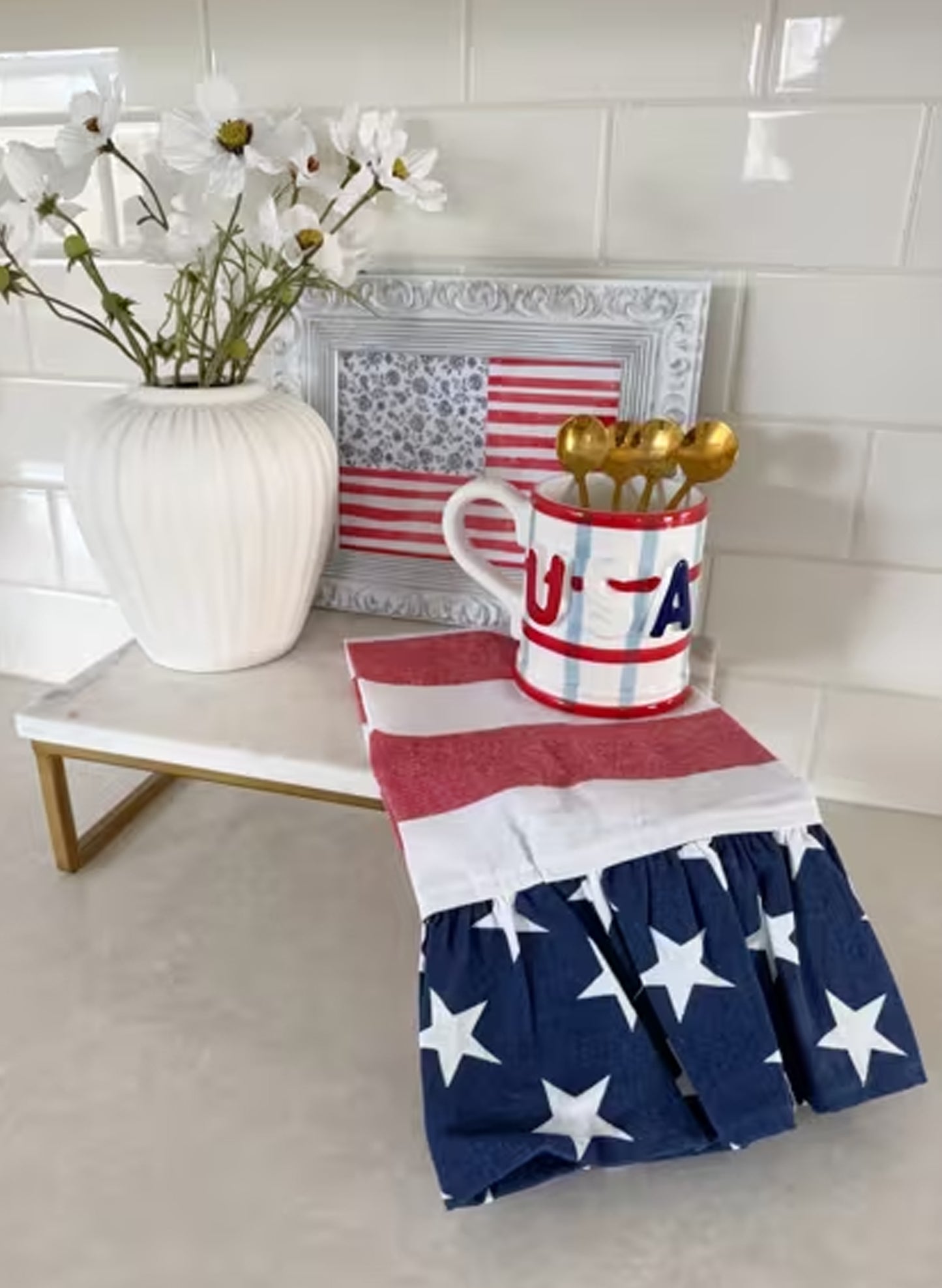 Red Stripe Americana Towel