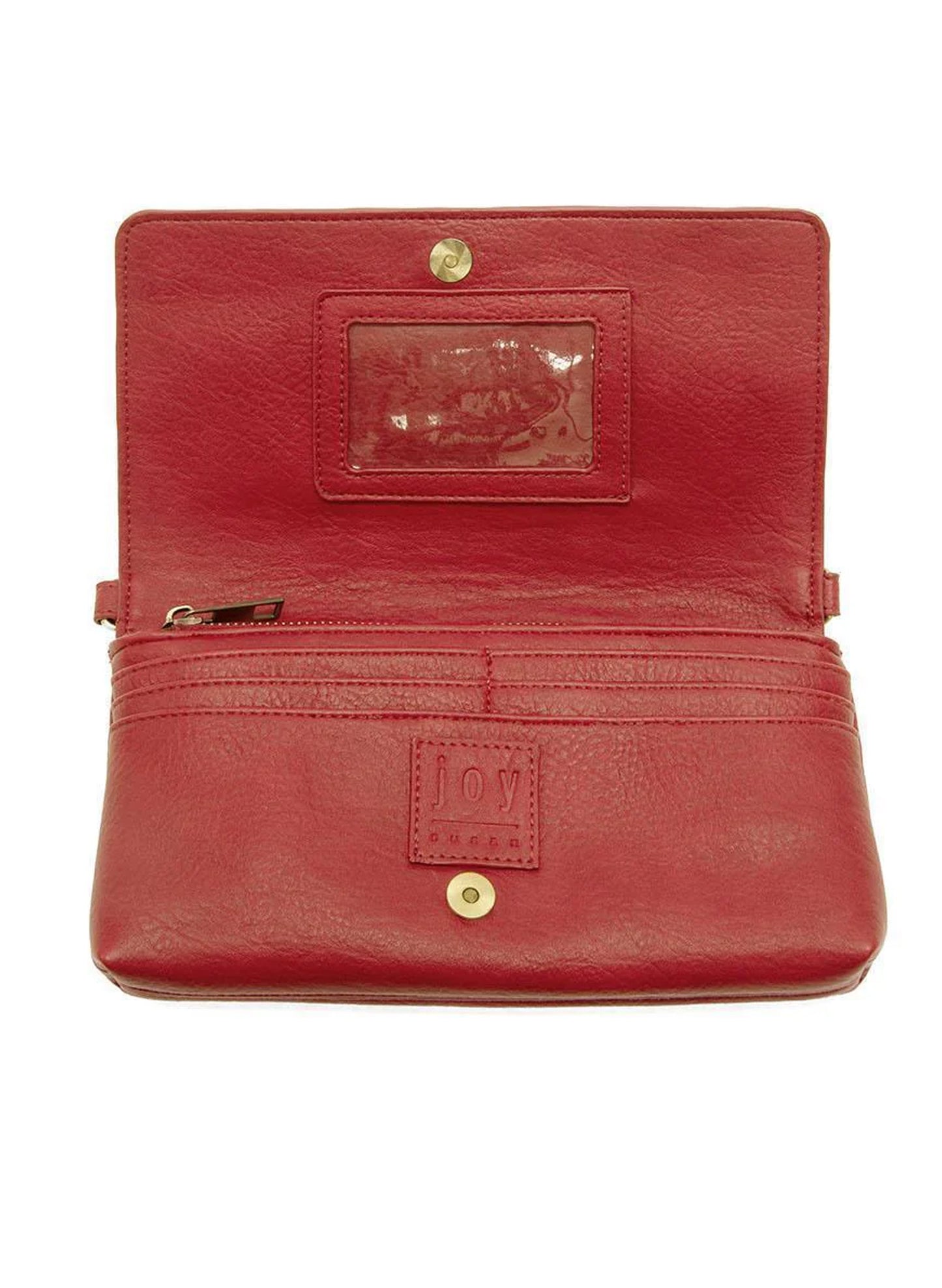 Joy Accessories Red Everly Organizer Flap Crossbody available at The Good Life Boutique