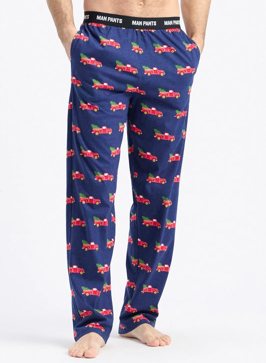 Red Truck Hauling a Tree Man Pants - Patriot Blue