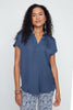 Renuar Collection Renuar - Woven Blouse - Indigo available at The Good Life Boutique