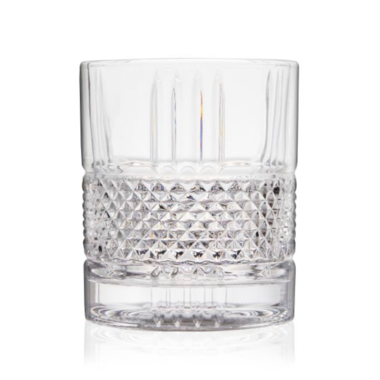 True Brands Resolve Crystal Spinning Rocks Glass Viski available at The Good Life Boutique