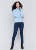 Charlie B Charlie B - Reversible Mock-Neck Sweater - H-Frost available at The Good Life Boutique