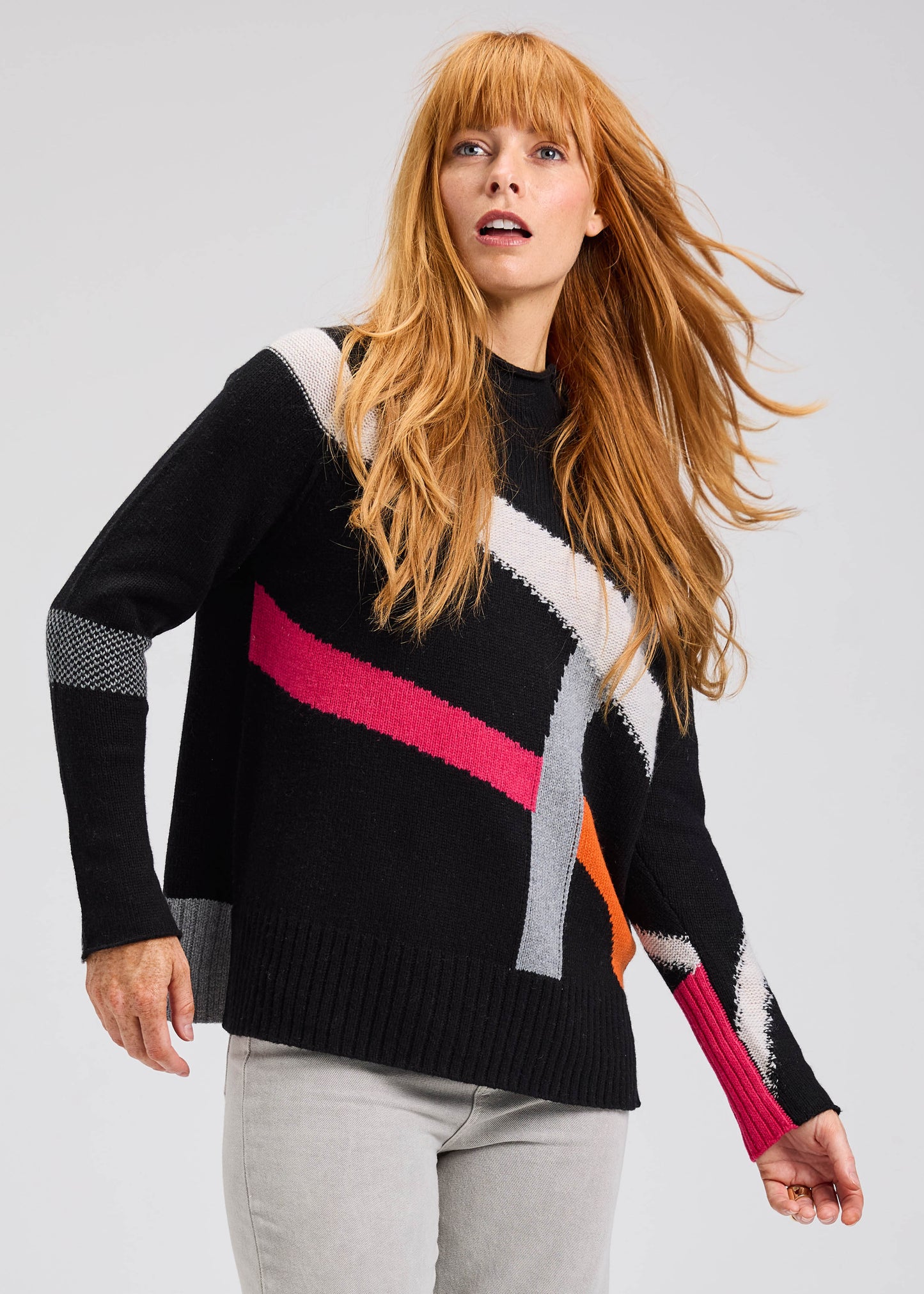 Zaket & Plover Zaket & Plover - Road Map Sweater - Black available at The Good Life Boutique