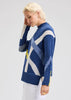 Zaket & Plover Zaket & Plover - Road Map Sweater - Denim available at The Good Life Boutique