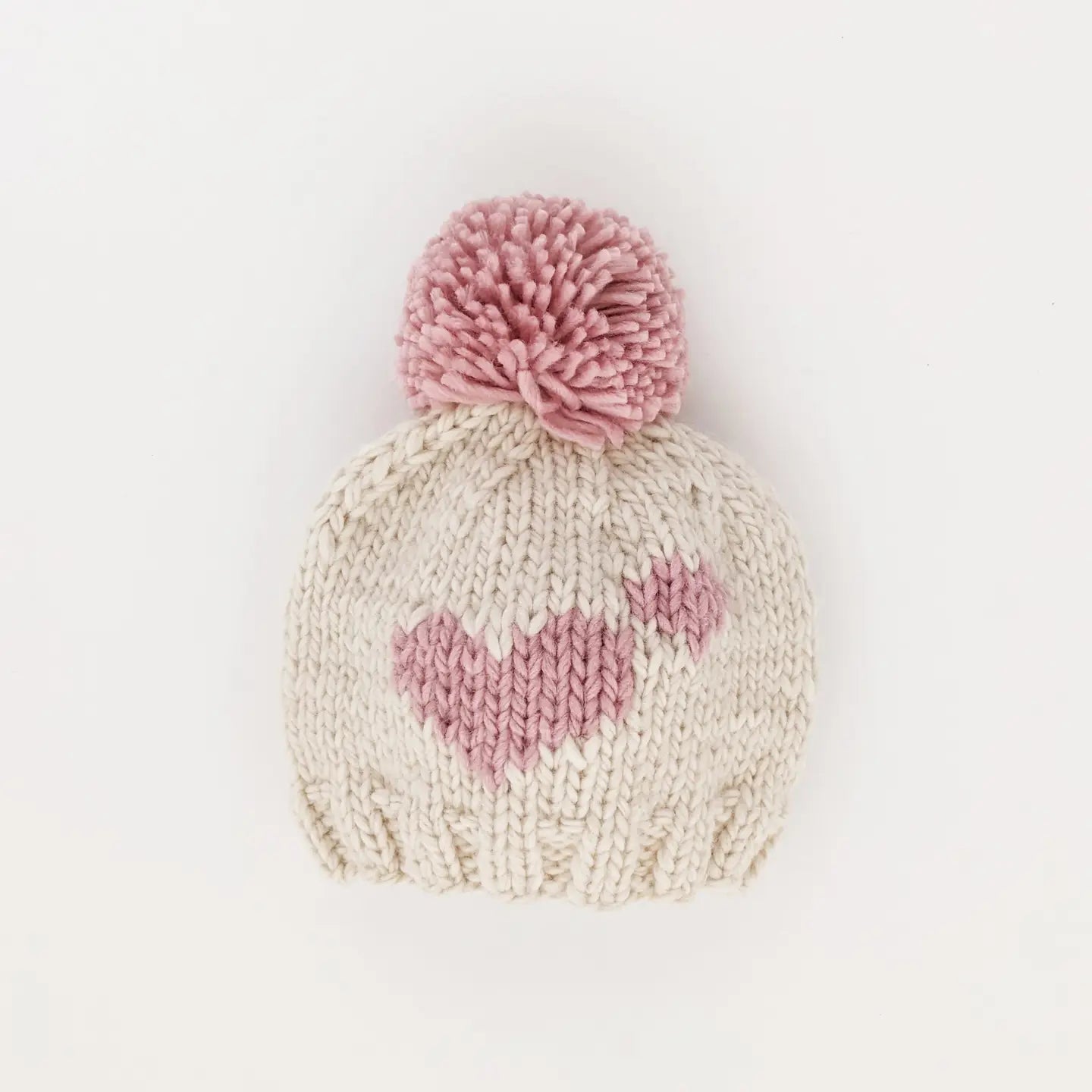 Huggalugs Sweetheart Knit Beanie Hat Rosy available at The Good Life Boutique