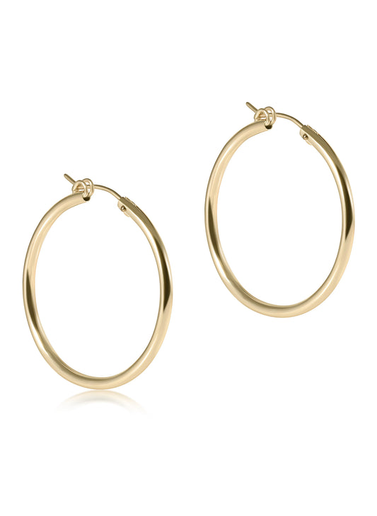 enewton design Round Gold 1.25" Hoop - Smooth available at The Good Life Boutique