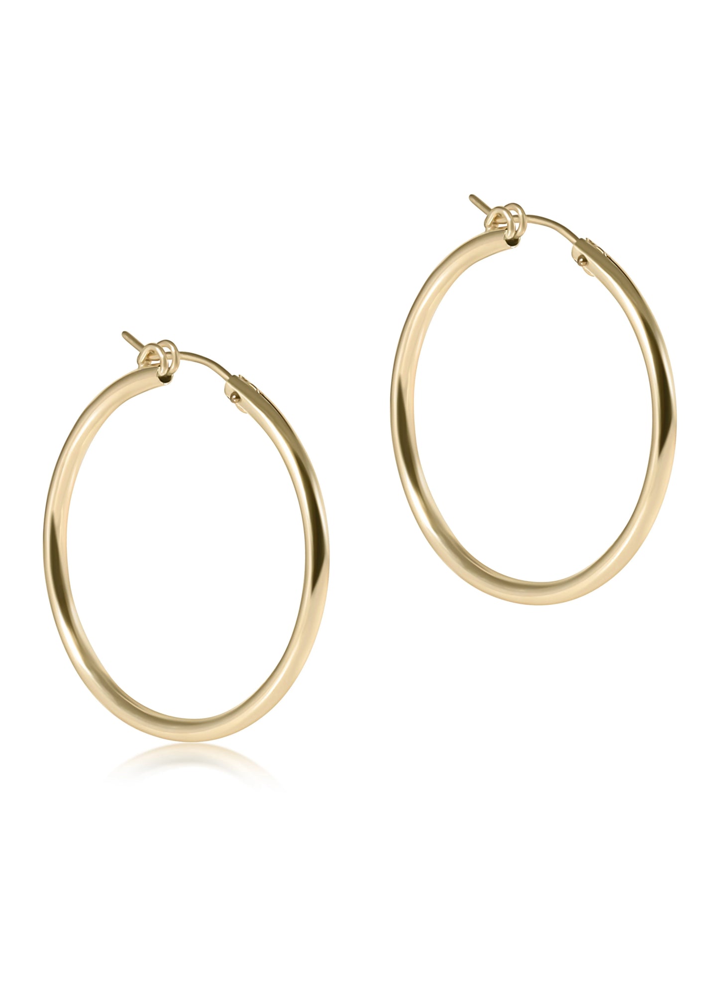 enewton design Round Gold 1.25" Hoop - Smooth available at The Good Life Boutique