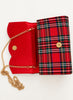 Ruby Scalloped - Red Plaid Clutch