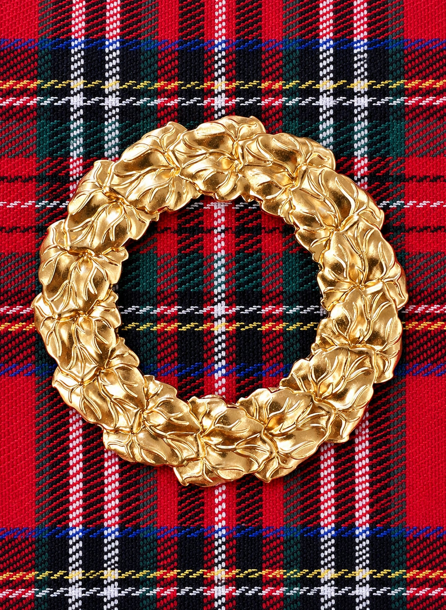 Ruby Scalloped - Red Plaid Clutch