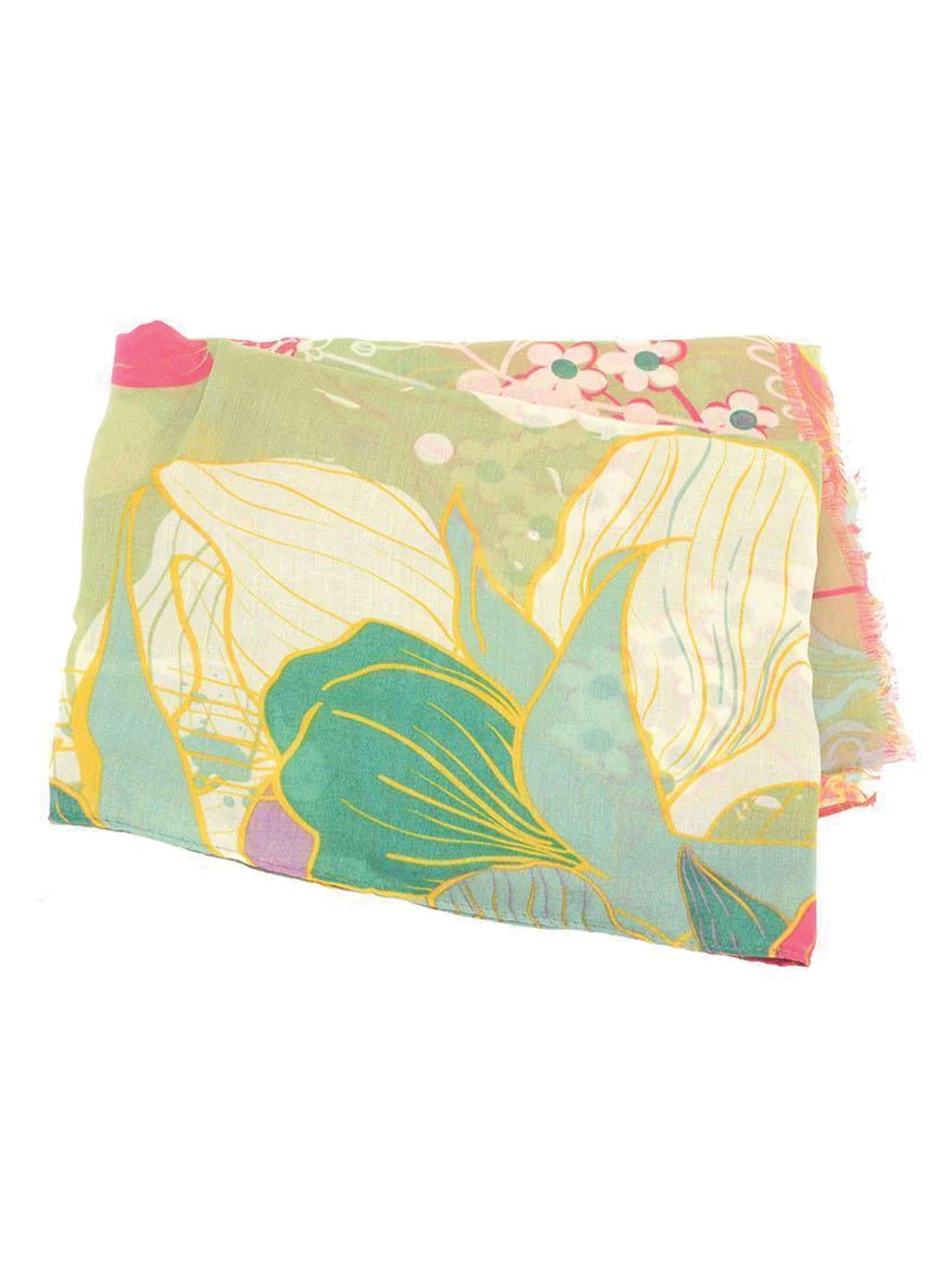 Joy Accessories 180X90 Sage Dispersed Blooms Scarf available at The Good Life Boutique