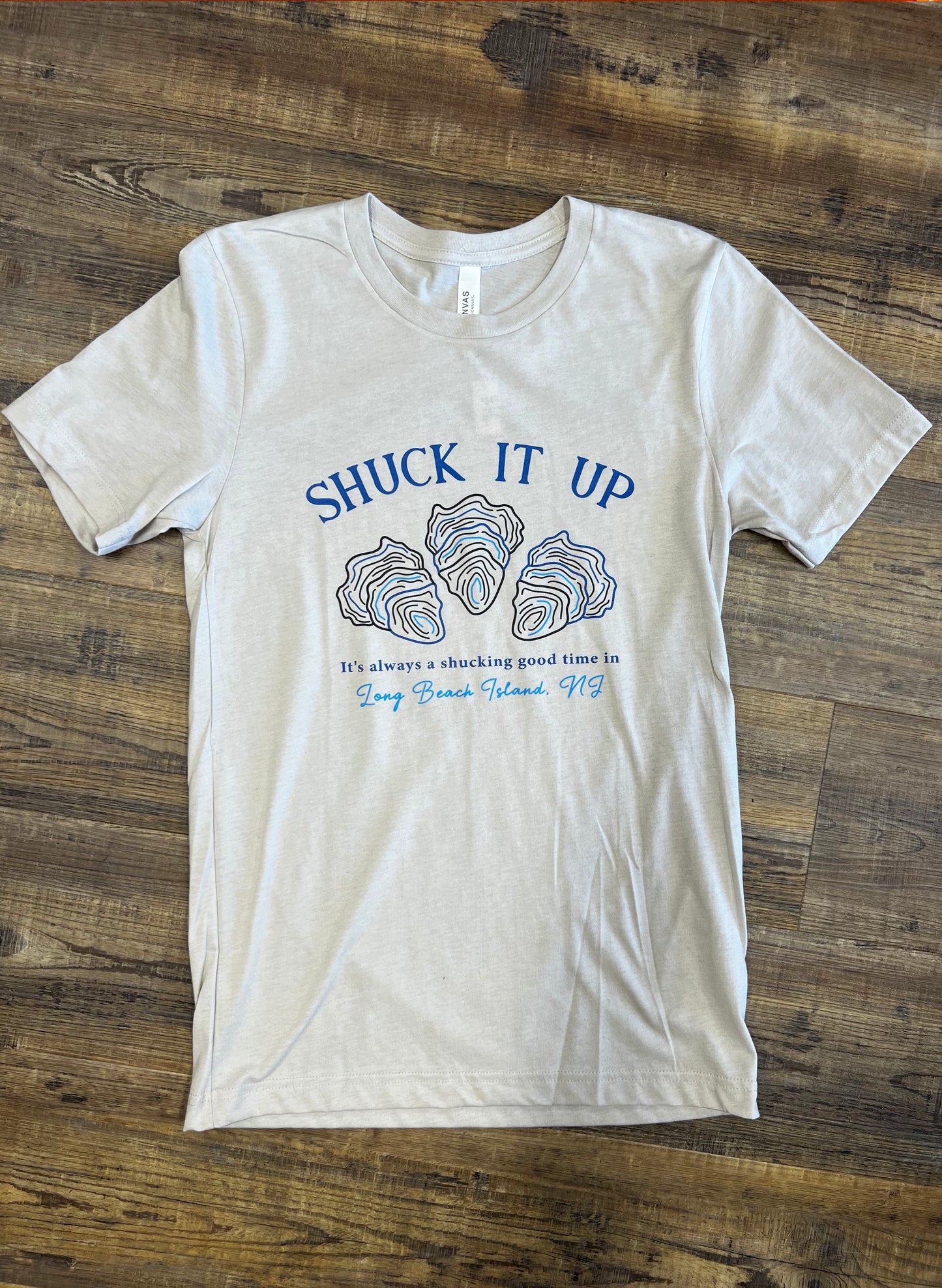 Shuck It Up LBI T-Shirt - Heather Dust