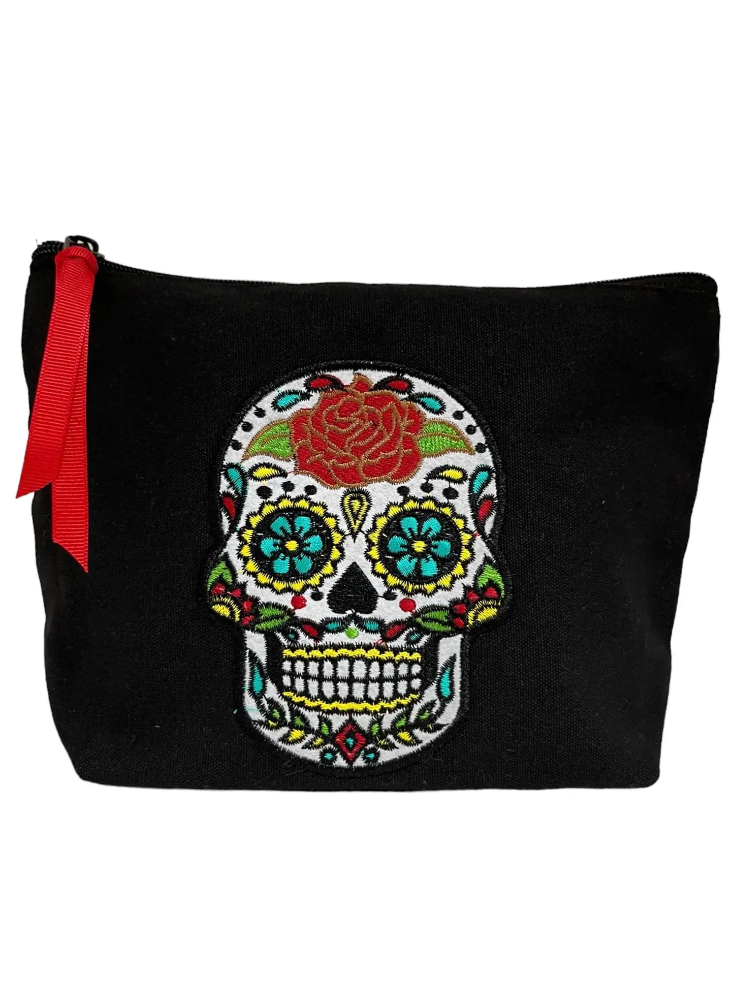 DaniRisi Skull Canvas Pouch available at The Good Life Boutique