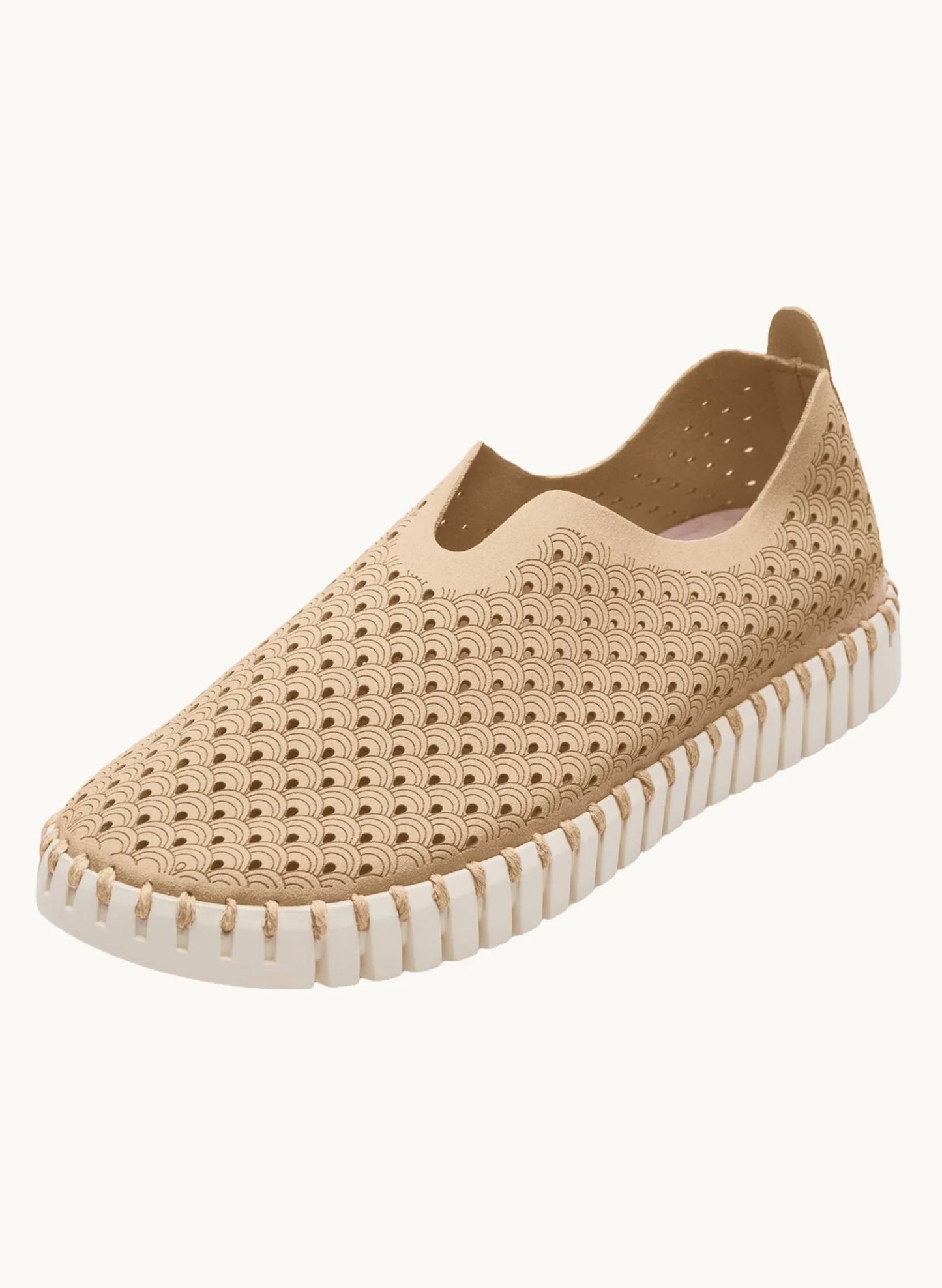 Ilse Jacobsen Tulip Slip-on with White Sole - Latte