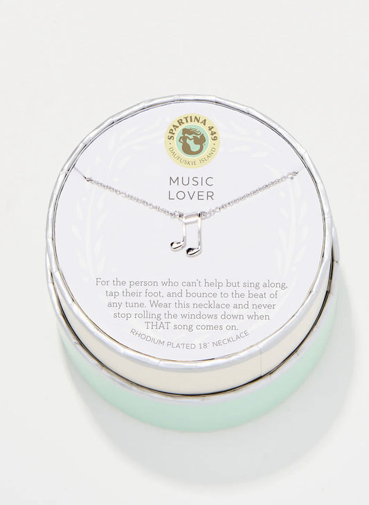 SLV Necklace 18" Music Lover/Note
