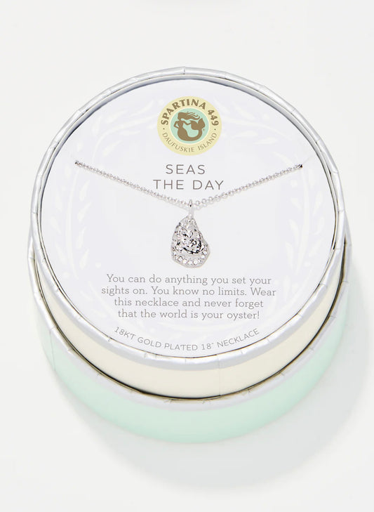 Spartina SLV Necklace 18" Seas the Day/Oyster available at The Good Life Boutique