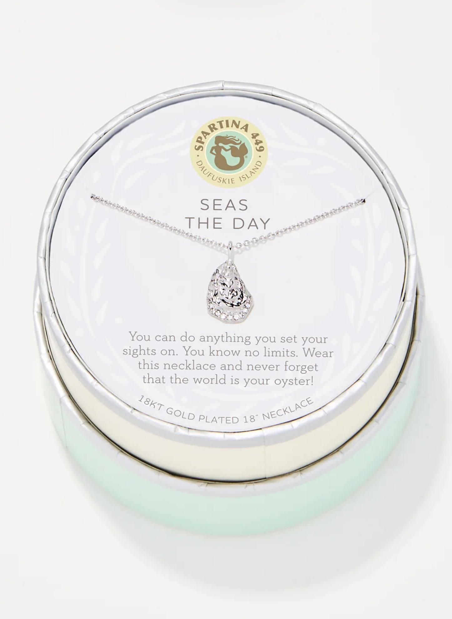 Spartina SLV Necklace 18" Seas the Day/Oyster available at The Good Life Boutique