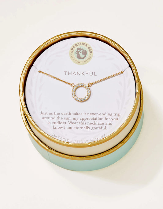 Spartina SLV Necklace 18" Thankful/Ring available at The Good Life Boutique