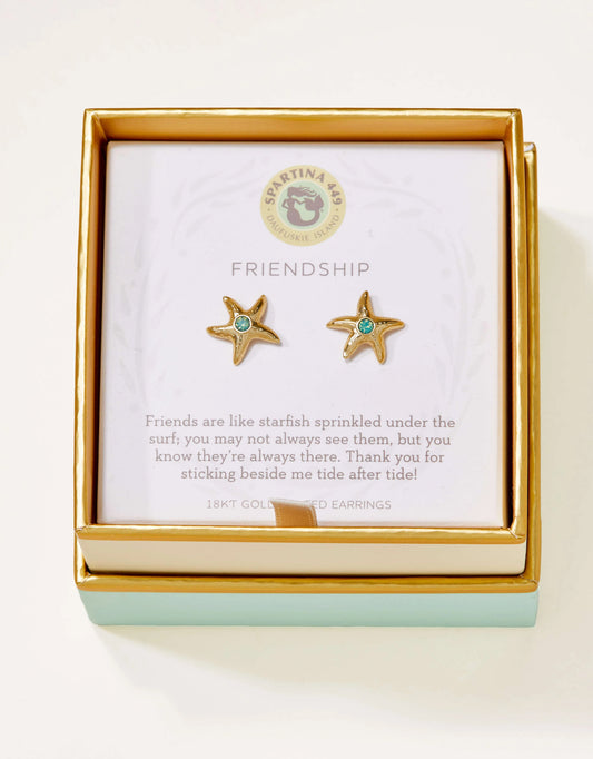 Spartina SLV Stud Earrings Friendship/Starfish available at The Good Life Boutique