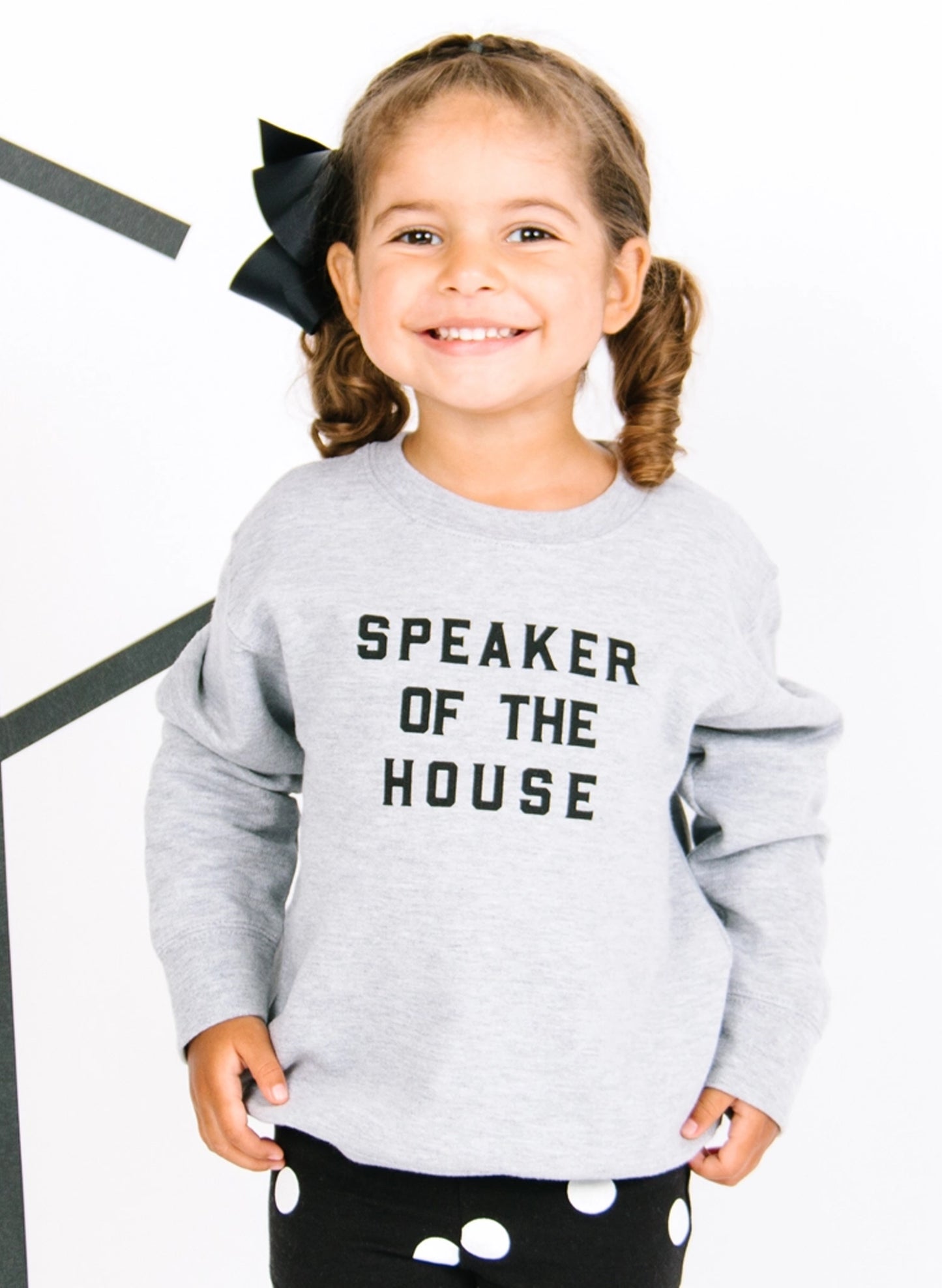 Love Bubby Speaker Of The House Long Sleeve Kids Sweatshirt available at The Good Life Boutique