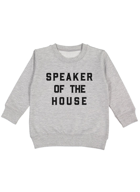 Love Bubby Speaker Of The House Long Sleeve Kids Sweatshirt available at The Good Life Boutique