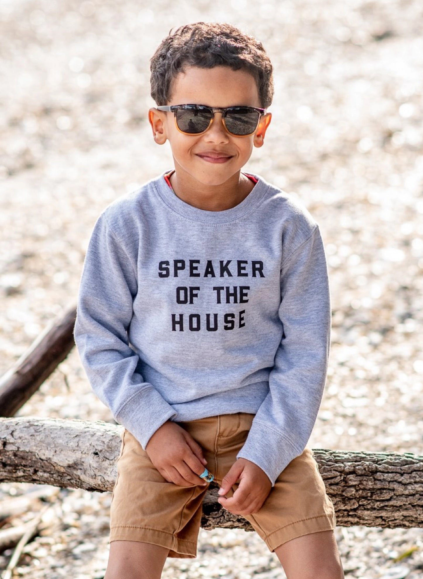 Love Bubby Speaker Of The House Long Sleeve Kids Sweatshirt available at The Good Life Boutique