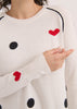 Zaket & Plover Zaket & Plover - Spot The Love Sweater - White available at The Good Life Boutique