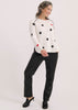 Zaket & Plover Zaket & Plover - Spot The Love Sweater - White available at The Good Life Boutique