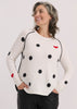 Zaket & Plover Zaket & Plover - Spot The Love Sweater - White available at The Good Life Boutique