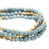 Scout Curated Wears Scout Curated Wears - Stone Wrap Bracelet/Necklace - Blue Howlite/Gold - Stone Of Harmony available at The Good Life Boutique