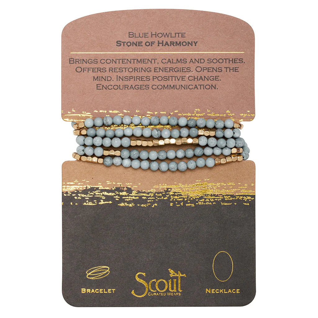 howlite stone of harmony WRAP BRACELET & NECKLACE howlite stone of harmony WRAP BRACELET & NECKLACE