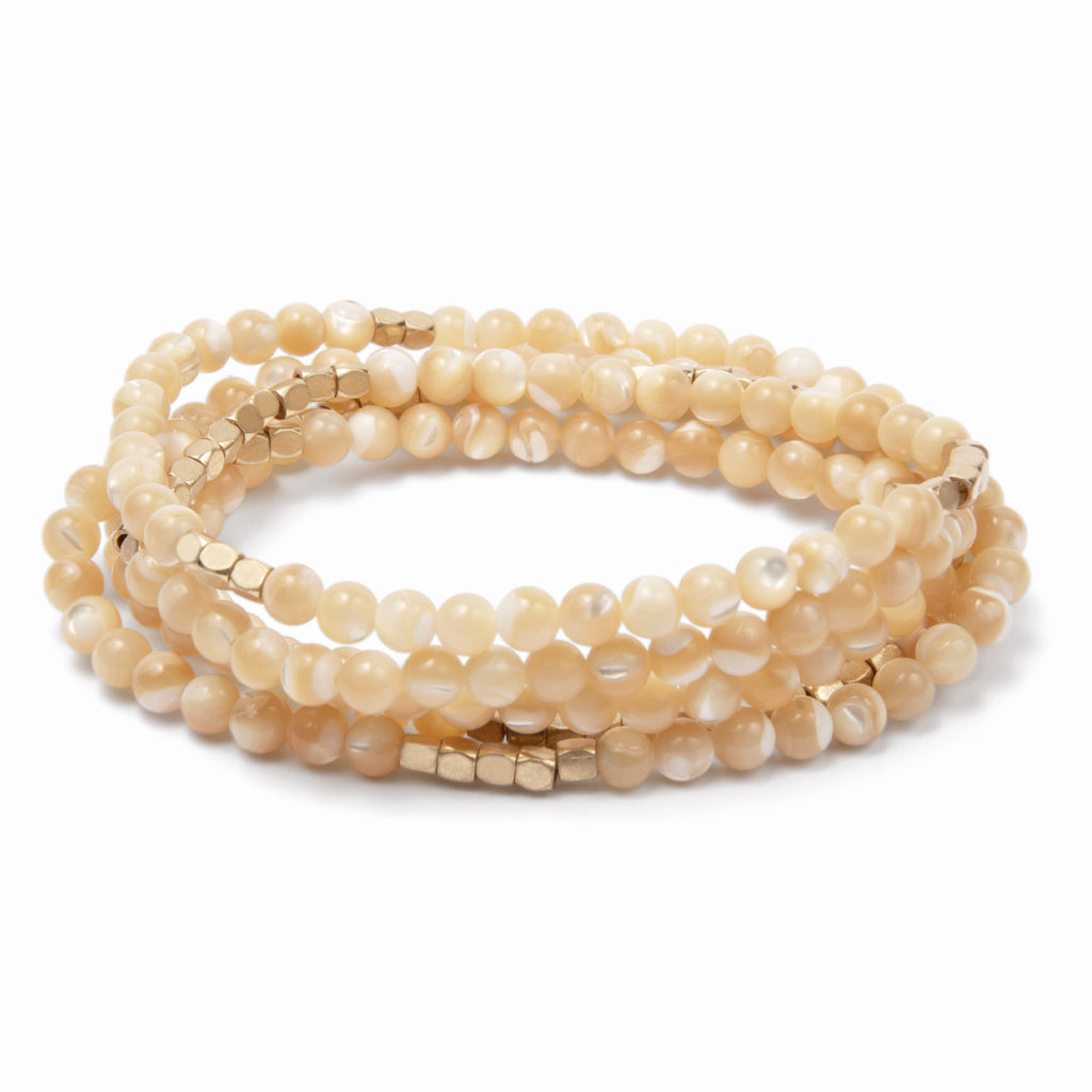 Scout Curated Wears Mother Of Pearl/Gold - Stone of Prosperity available at The Good Life Boutique