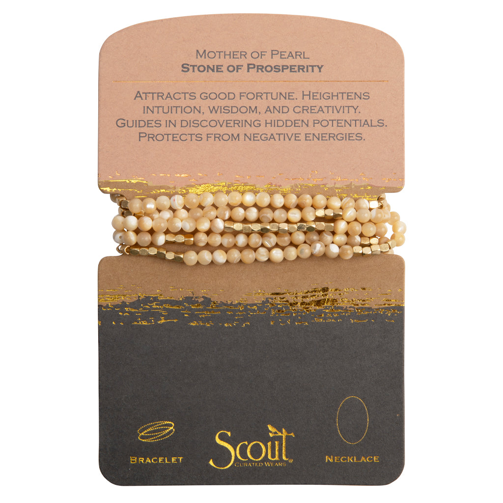 Scout Curated Wears Mother Of Pearl/Gold - Stone of Prosperity available at The Good Life Boutique
