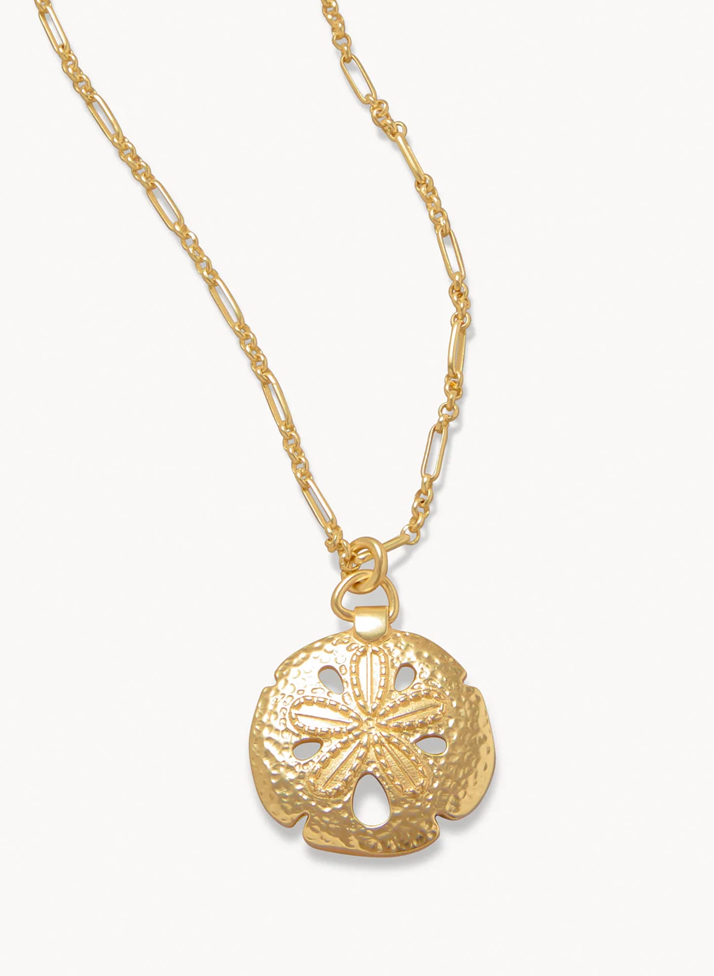 Sand Dollar Necklace 31" Gold