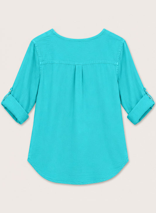 Maya Jones Clothing Maya Jones - Scoop Neck Top - Aqua Blue available at The Good Life Boutique