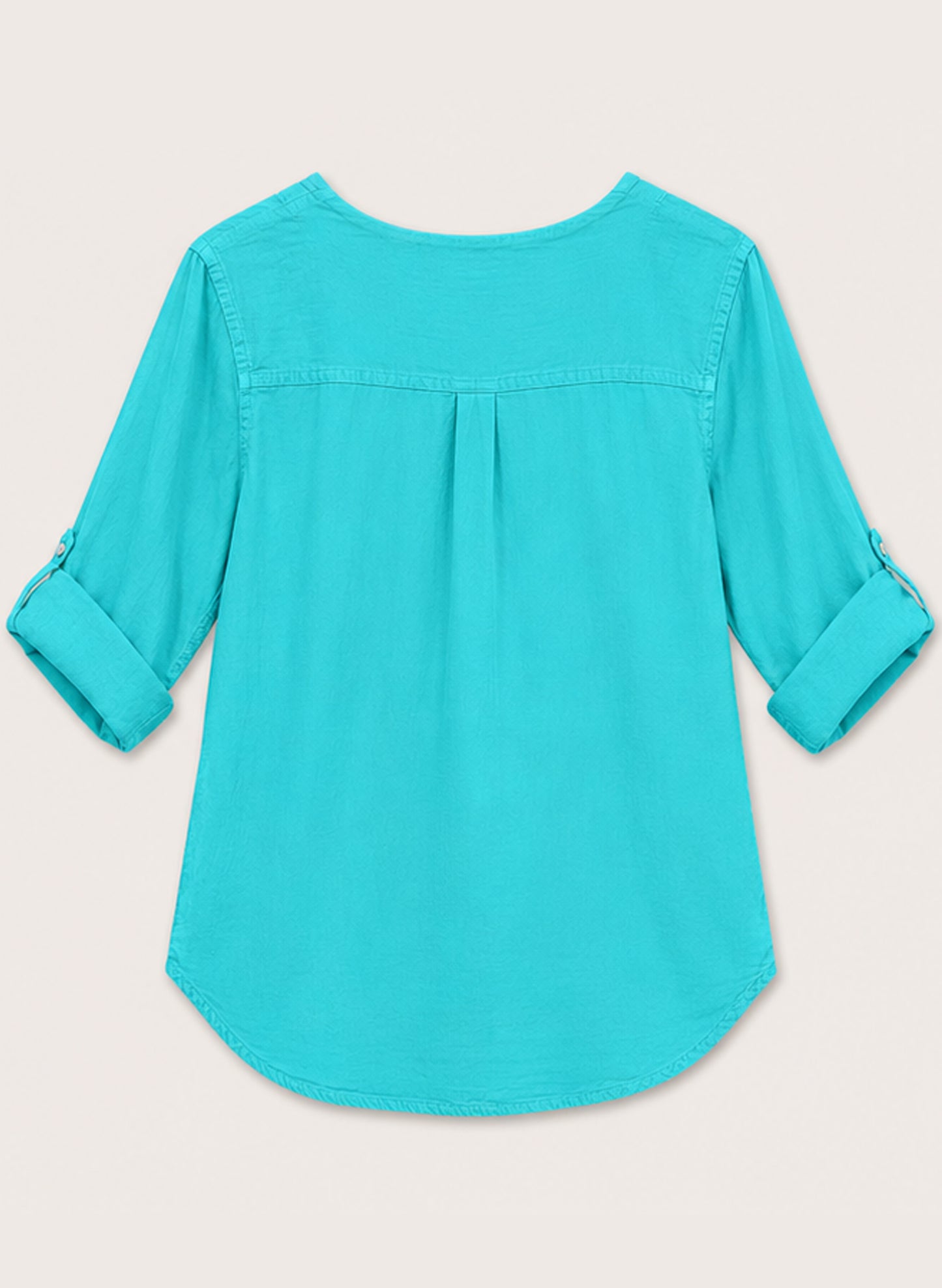 Scoop Neck Top - Aqua Blue