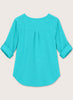 Scoop Neck Top - Aqua Blue