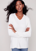 Charlie B Charlie B - V-Neck Sweater - Ecru available at The Good Life Boutique