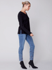 Charlie B Charlie B - V-Neck Sweater - Black available at The Good Life Boutique