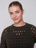 Charlie B Charlie B - Crew-Neck Cable Knit Sweater - Spruce available at The Good Life Boutique